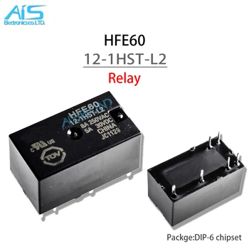5tk/Palju Uusi HFE60 12-1HST-L2 5-1HST-L2 24-1HST-L2 6Pin DC5V 12V 8A 250VDC Magnet Fikseerimine Relee 6Pin
