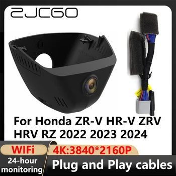 ZJCGO 4K Wifi 3840*2160 Car DVR Kriips Cam Kaamera, videosalvesti Honda ZR-V, HR-V ZRV heart rate variability, HRV RZ 2022 2023 2024