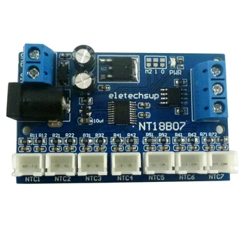 7 Channel RS485 NTC temperatuuriandur Mõõtmine MODBUS RTU Paberivaba Diktofon PLC NT18B07