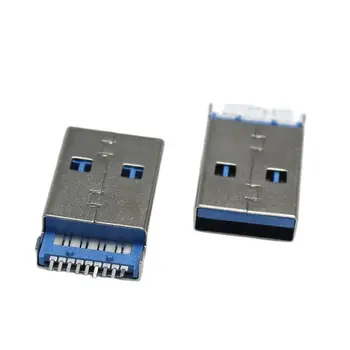 2tk USB Type A Male Plug Connector Shenboard 180 Kraadi 9-Pin Pistikud DIY Klemmid Klemmid