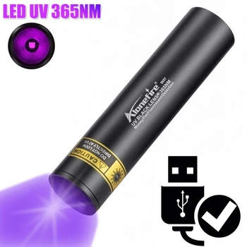 3W 365nm UV-Taskulamp USB Laetav Lilla Tõrvik Lemmikloom Kass Koera Uriini Plekke Detektor Must Valgus