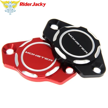 RiderJacky Must Punane CNC Mootorratta Mootori Õli, Filtri Kaas Jaoks Ducati Monster 695 2007 2008,Monster 696 2008,S2R 1000 07-08