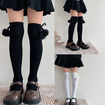 1 Paar Solid Color Väikelastel Sokid Beebi Tüdrukud, Pikad Sukad Pehme ja Hingav Õpilased Üle Põlve Sokid Imikutele