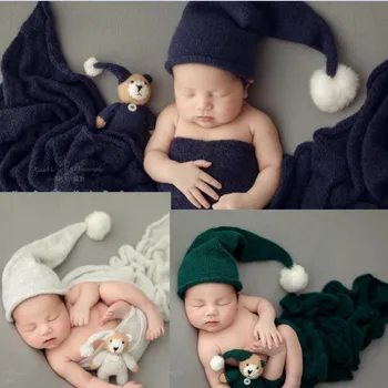 Uus Täiskuu Beebi Yömyssy Nukk Baby Fotograafia Rekvisiidid Imikute Pildistamisel Tarvikud Mänguasja Kanda Pika Saba Kork