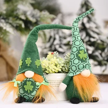 St. Patrick ' s Day Party Armas Nelk Kääbus Iiri Päeval Seisab Näota Gnome Kaunistused Happy Easter Party Lapsed Kingitused Jänku Decor