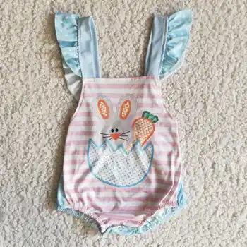 Hulgi-Armas Porgand Bunny Easter Lapse Vastsündinud Baby Boutique Tüdruk Ruffle Romper