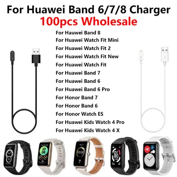 100tk Kiire Laadimine Kaabel Huawei Bänd 8/7/6 Honor Band 6/6 Pro Watch Käepaela Laadija USB-laadimiskaabel Power Adapter