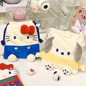 Hello Kitty Pochacco, Plüüš-Bundle Tasku Anime Multikas Sanrio Suure Mahutavusega Pingutusnöör Kantav Kosmeetika Kott Reisi Ladustamise Kott
