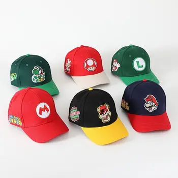 Koomiks Super Mario animatsiooni laste moes ja vabaaja jõudis cap poisid ja tüdrukud päikesekaitse baseball cap kingitus