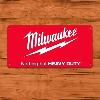 Milwaukee Punane Tööriistad Garaaž Reklaam Wall Decor Tina Märk Pubi Kodu Metallist Seina Art Raua Maali 8X12 cm