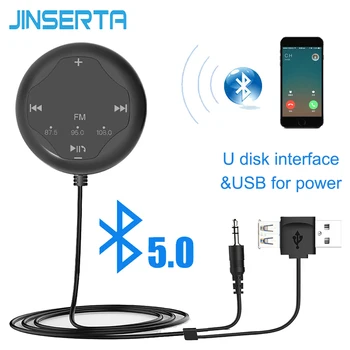 JINSERTA Auto Bluetooth, FM-Saatja, AUX Auto Hands-free Audio Vastuvõtja autokomplekti A2DP Muusika Mängija