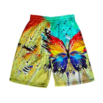 Butterfly Beach lühikesed Püksid Meeste ja naiste riided 3D digitaalne trükkimine vabaaja püksid Moe suundumus paar Püksid