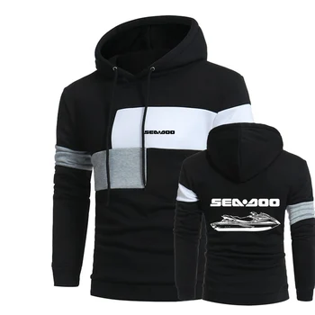 Sea Doo Seadoo Moto Meeste Uus Trükkimine Puuvill Servjätkatud Kevadel Ja Sügisel Moe-Suurpärase Hupparit Harajuku Casual Sportswear Tops