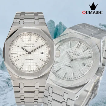 OUMASHI 42MM Meeste Watch Automaatne Mehaaniline 8215 Liikumise Sapphire Crystal glass Staniless Terasest korpus 100m Veekindel Vaata