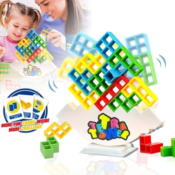 Laste Puzzle Tetris Lõbus ja Keskendunud Desktop Mänguasjad, Laste Tasakaalu Mäng Swinging ja Virnastamine Kõrge, Laotud Muusika Plokid