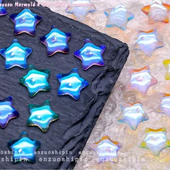 20pcs Mocha Phantom Star Nail Art Võlusid 3D Jää Läbipaistev Candy Värvi K9 Klaas Kristall Nail Art Teenetemärgi Küünte DIY Accessorie