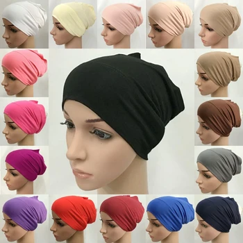 Pehme Kangas Puuvilla Moslemi Underscarf Sisemine Kork Dubai Saudi Palve Hijab Alt Müts Peakatet Tüdruk Headscarf Armas Hulgimüük
