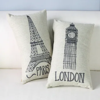 Euroopas Käsitsi maalitud Tower LONDONIS Padi ,Kaasaegne must valge Padi, Padi ,dekoratiiv padjad home decor diivan istmepadi
