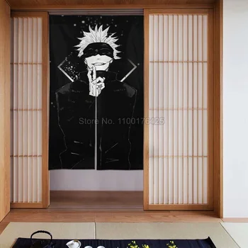 Jaapani Anime Ukseava Laotama Rippus Pool Kardin Cartoon Jujutsu Kaisen Ukse Ekraani Köök Kohvik Home Decor Kingitus Tüdruk
