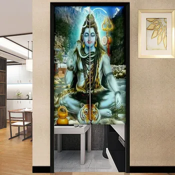 India Hindu Jumala Shiva Prindi Uksekardinad Magamistuba, Köök Partition Home Sissepääs Restoran Rippuvad Poole Kardina Dekoratsioon