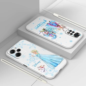 Disney Anna Elsa Anime Xiaomi Redmi Lisa 12 12S 12R Turbo 11 11T 10 10S 9 9S 8 Pro Plus Kiirus Vedelik Trossi Pehme Telefoni Puhul